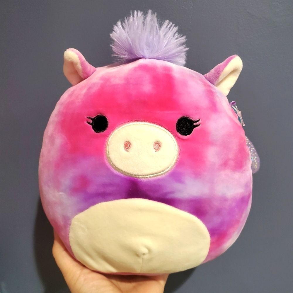 8" Squishmallow Willow pegasus purple tie dye Kellytoy Soft Plush